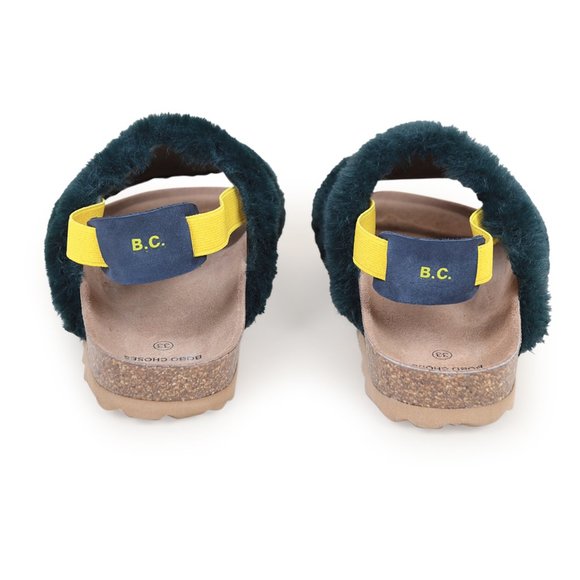 Bobo Choses Faux Fur Sandals Midnight Blue - Picture 5 of 16
